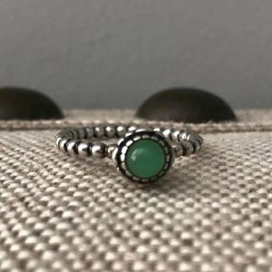 PANDORA Chrysoprase Sterling Silver Ring